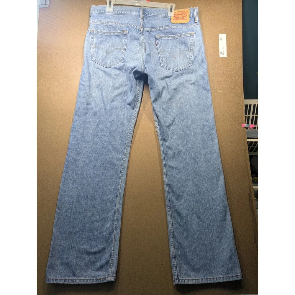 Levi's 569 Loose Straight Leg Jeans Mens 34x34 Light Wash Blue Denim 569-0127